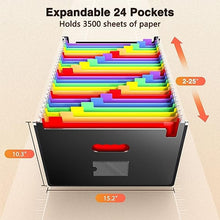Load image into Gallery viewer, Expanding File Organizer, Legal Size, 24 Pockets