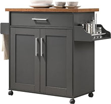 Load image into Gallery viewer, Kitchen Island with Spice Rack, Towel Rack & Drawer