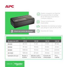 Load image into Gallery viewer, APC EASY UPS 1,000VA, 600W, AVR, 120V