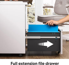 Load image into Gallery viewer, File Vertical 2 drawers (File / File), Mobile Commercial Cabinet with Lock, White
