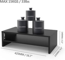 Load image into Gallery viewer, Monitor Stand Riser, 2 Tier with 16.7" shelf, Wood