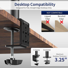 Load image into Gallery viewer, Dual Monitor Desk Arm Stand, HD Fully Adjustable, holds 2 monitors, Black