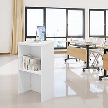 Load image into Gallery viewer, Podium Stand, Portable with Adjustable Shelf