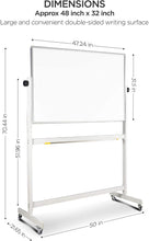 Load image into Gallery viewer, Whiteboard & Magnetic Dry Erase Board 48x32", with Stand, Portable, Double Sided