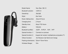 Load image into Gallery viewer, Headset, Bluetooth with CVC6.0 Mic for Phone