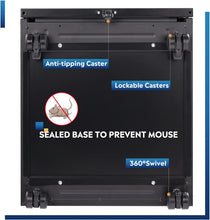 Load image into Gallery viewer, File Vertical 3 drawers (Box / Box / File), Mobile Commercial Cabinet with Lock, Black

