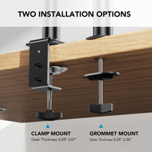 Load image into Gallery viewer, Laptop and Monitor Desk Arm Stand, 1 monitor / 1 laptop, Black

